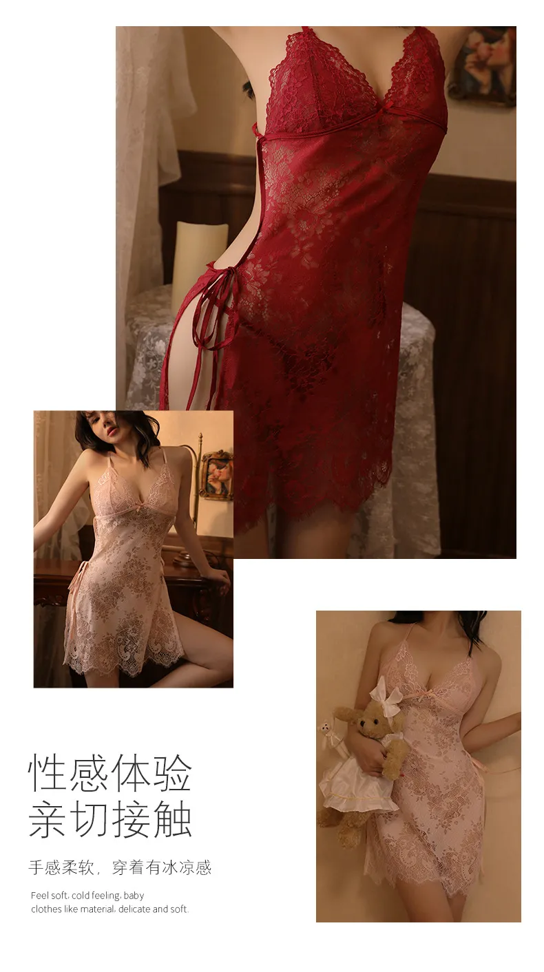 Backless Lace Babydoll (Wine Red) TY06/WR - adult toy for sale in the UAE