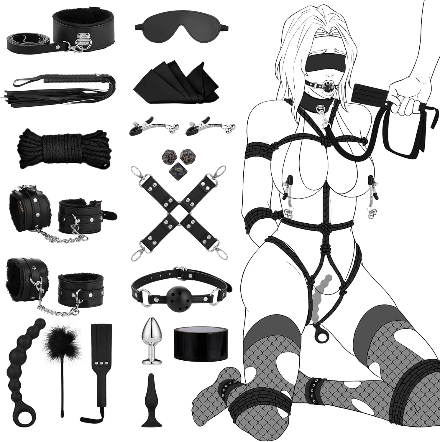 Bdsm Bondage Kit (YB66) - SM Toys available in the UAE view 2