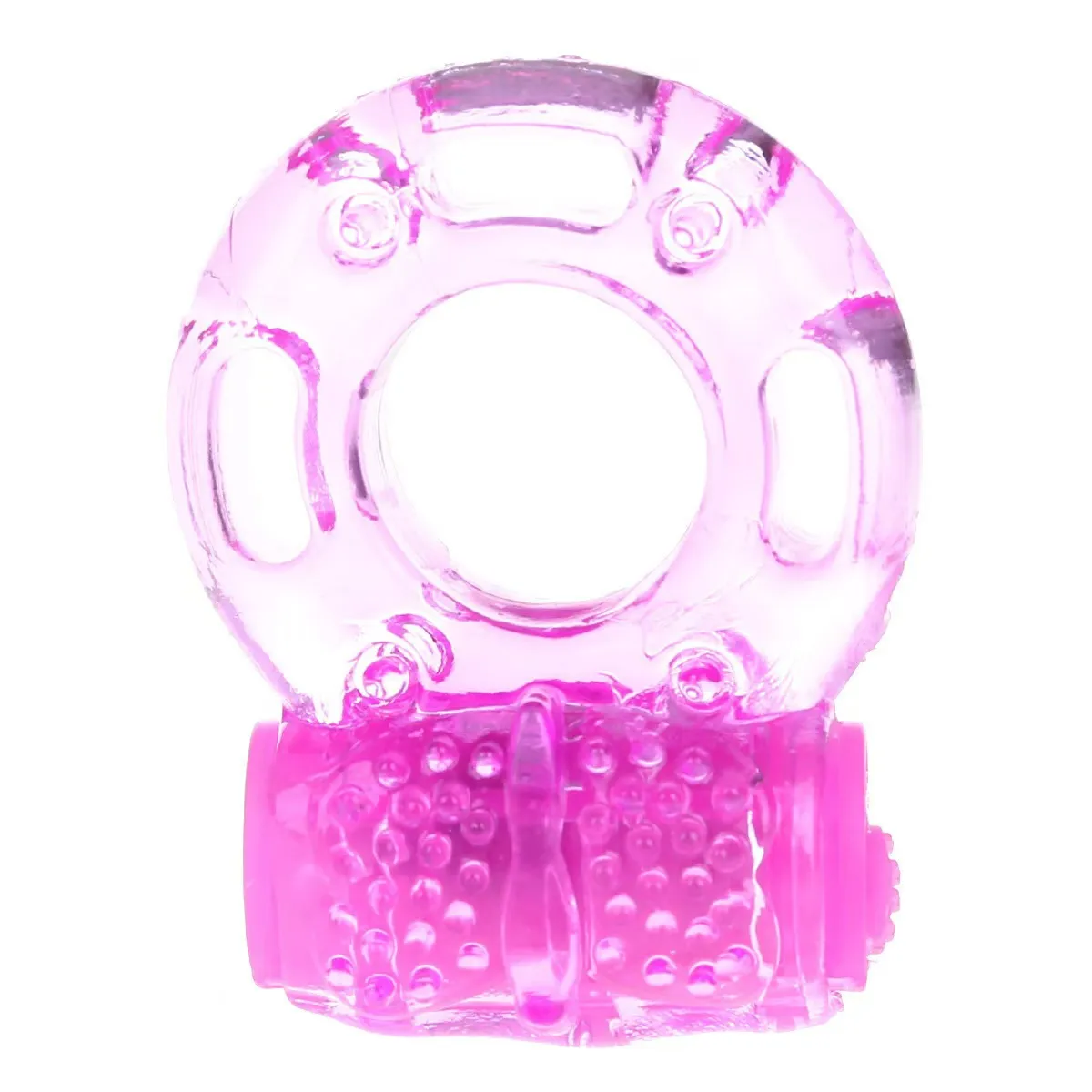 Clear Textured Cock Ring Sleeve VIP18 - adult toy for sale in the UAE