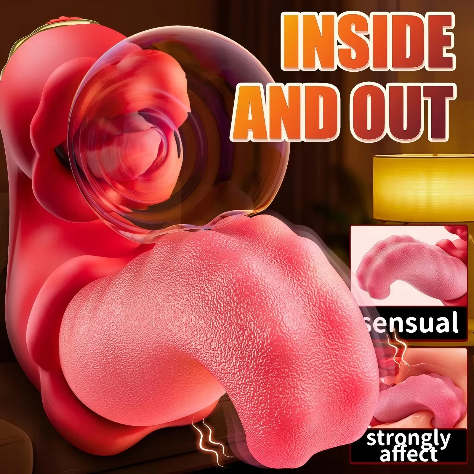 Double Tongue Licking Vibrator (027) - Female Sex Toys available in the UAE view 2