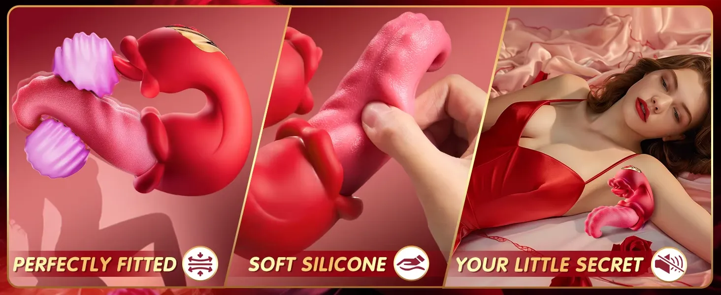 Double Tongue Licking Vibrator (027) - Female Sex Toys available in the UAE view 9