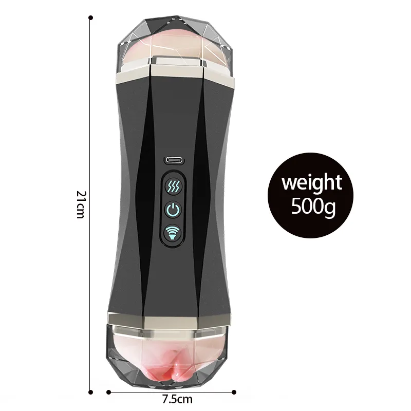 Dual Ended Vibrating Masturbator (YB02) - Male Sex Toys available in the UAE view 7