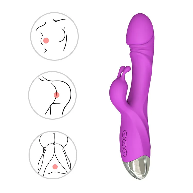 Dual Stimulation Rabbit Vibrator (YB10) - Female Sex Toys available in the UAE