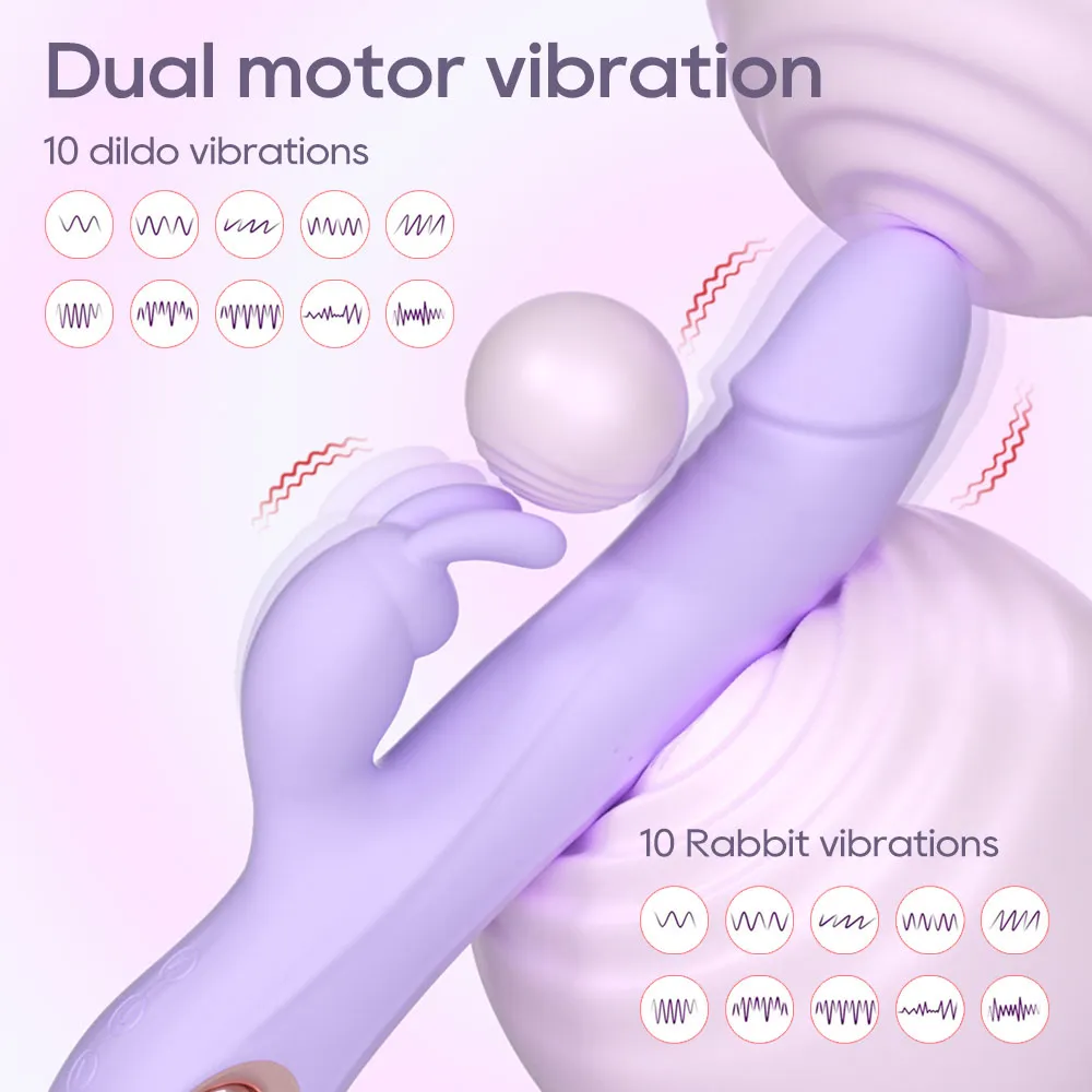 Rabbit Ear Dual Stimulation Vibrator 029 - adult toy for sale in the UAE