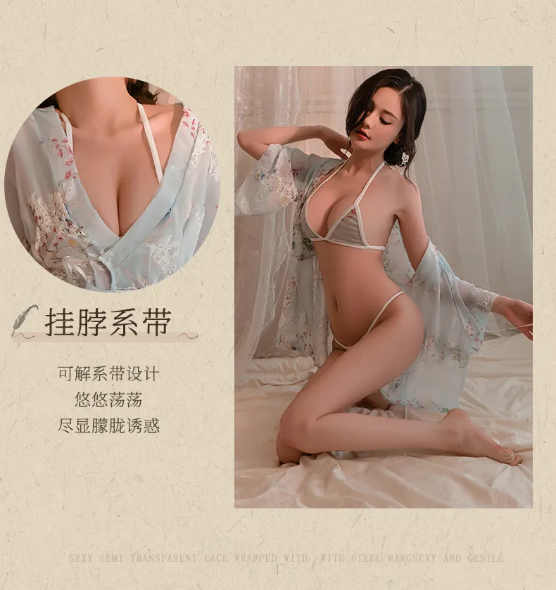 Japanese Kimono Lingerie Set (Blue) TY15/BL - adult toy for sale in the UAE