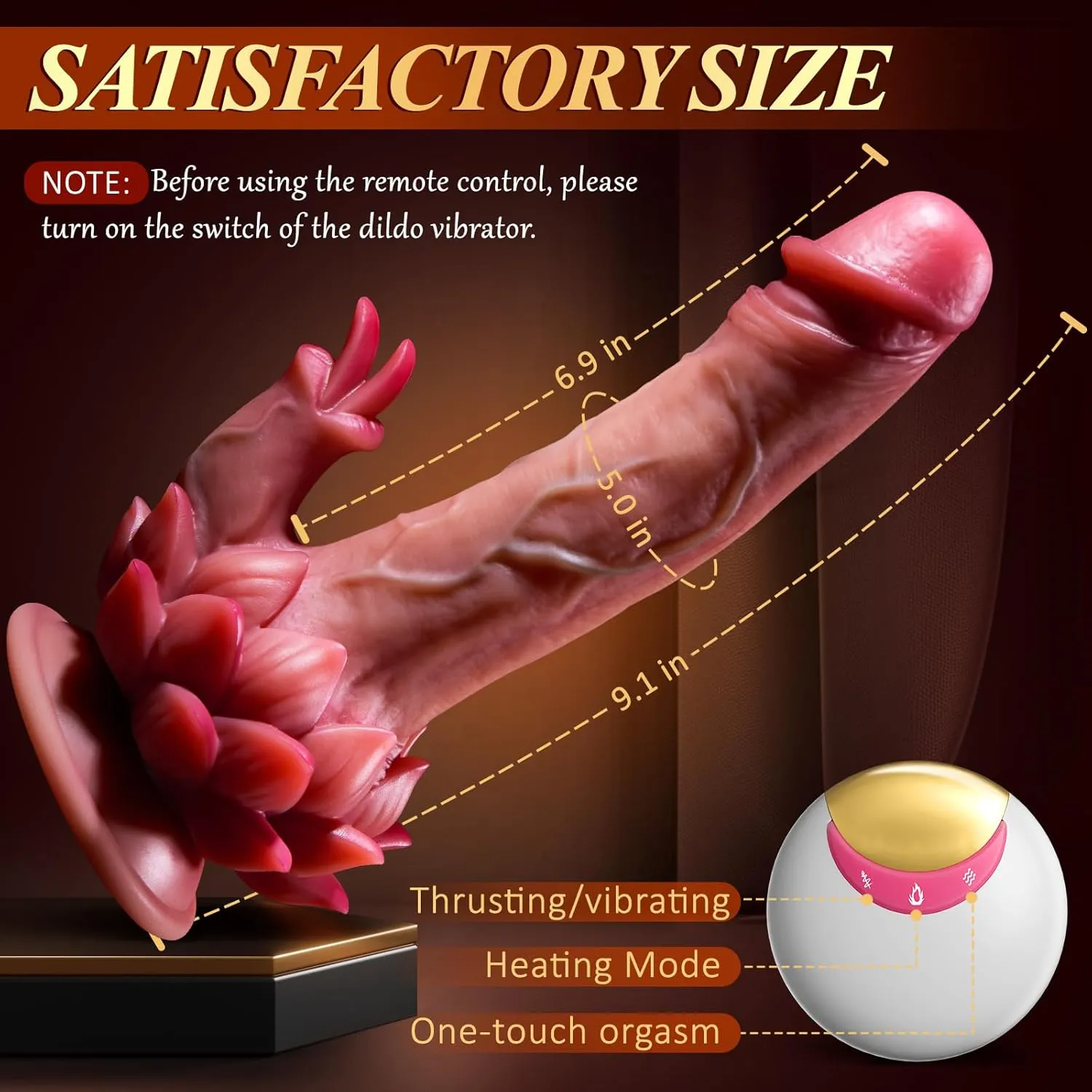 Lotus Thrusting Dildo 039 - adult toy for sale in the UAE
