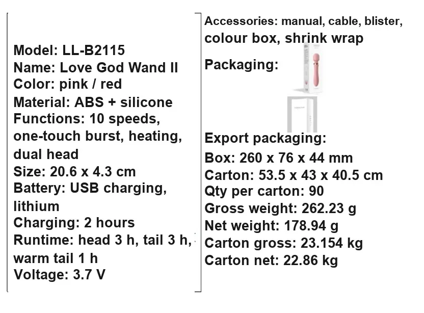 Love God II Wand Vibrator VIP09 - adult toy for sale in the UAE