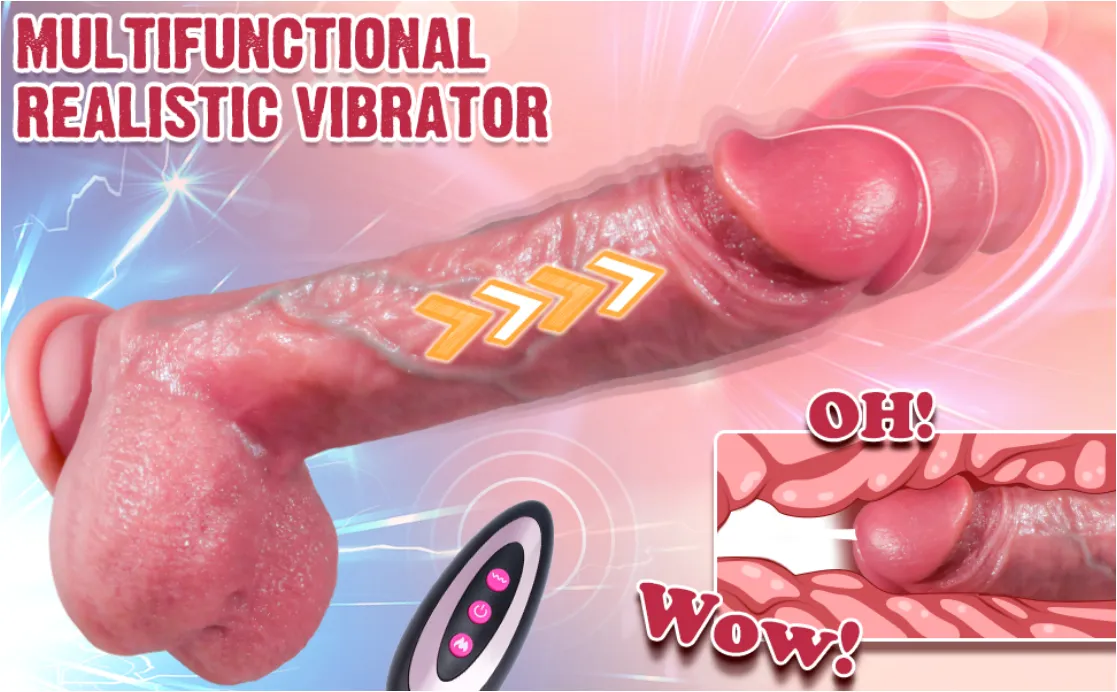 Realistic Dildo Vibrator (028) - Female Sex Toys available in the UAE view 15