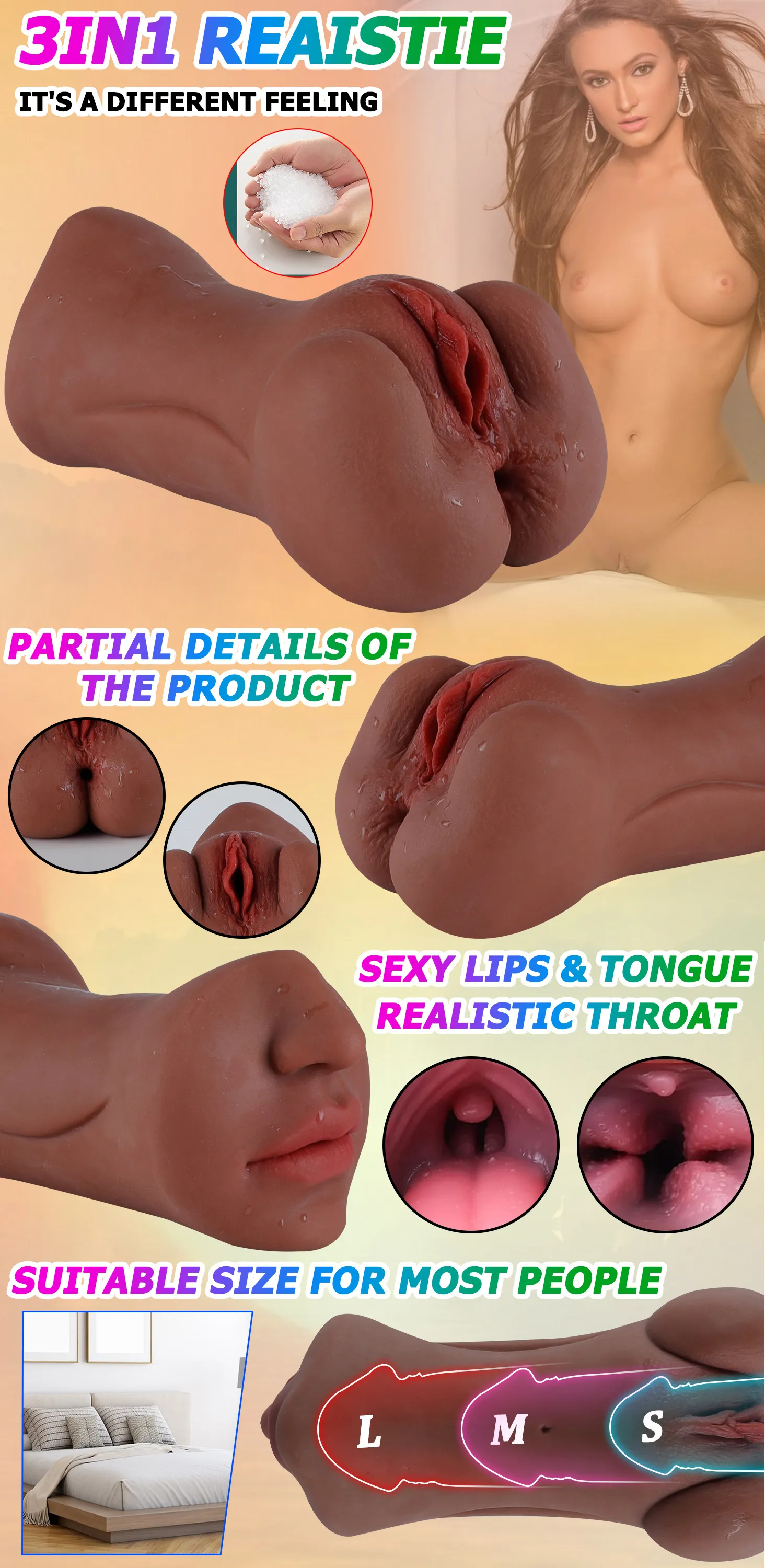 Realistic Dual Masturbator 005 - adult toy for sale in the UAE
