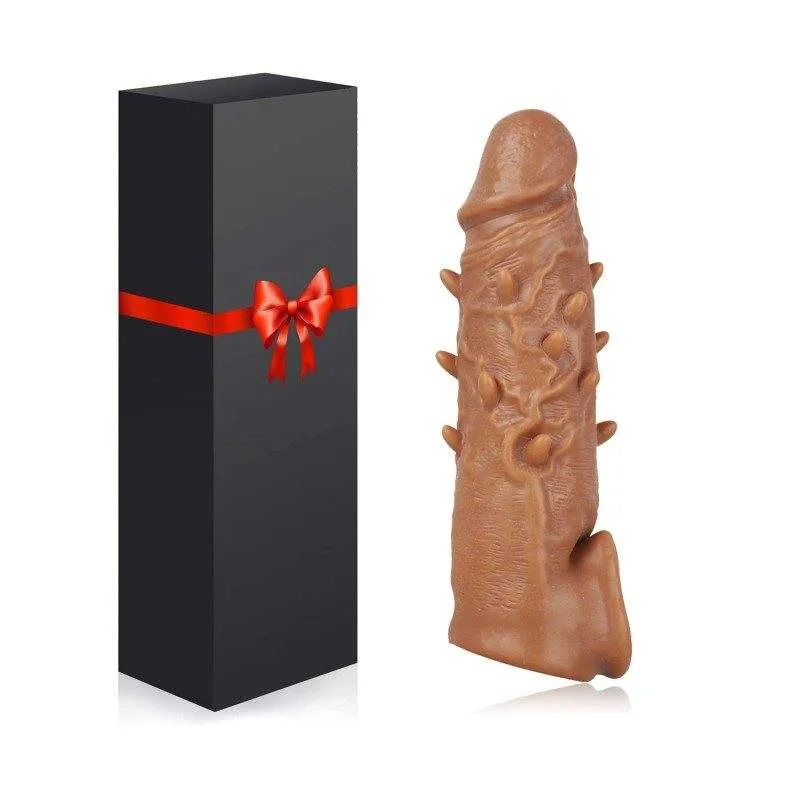 Realistic Spiked Penis Sleeve (KY26) - Male Sex Toys available in the UAE