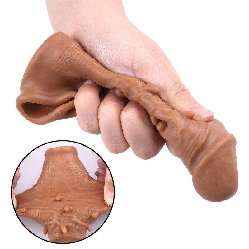 Realistic Spiked Penis Sleeve (KY26) - Male Sex Toys available in the UAE view 12