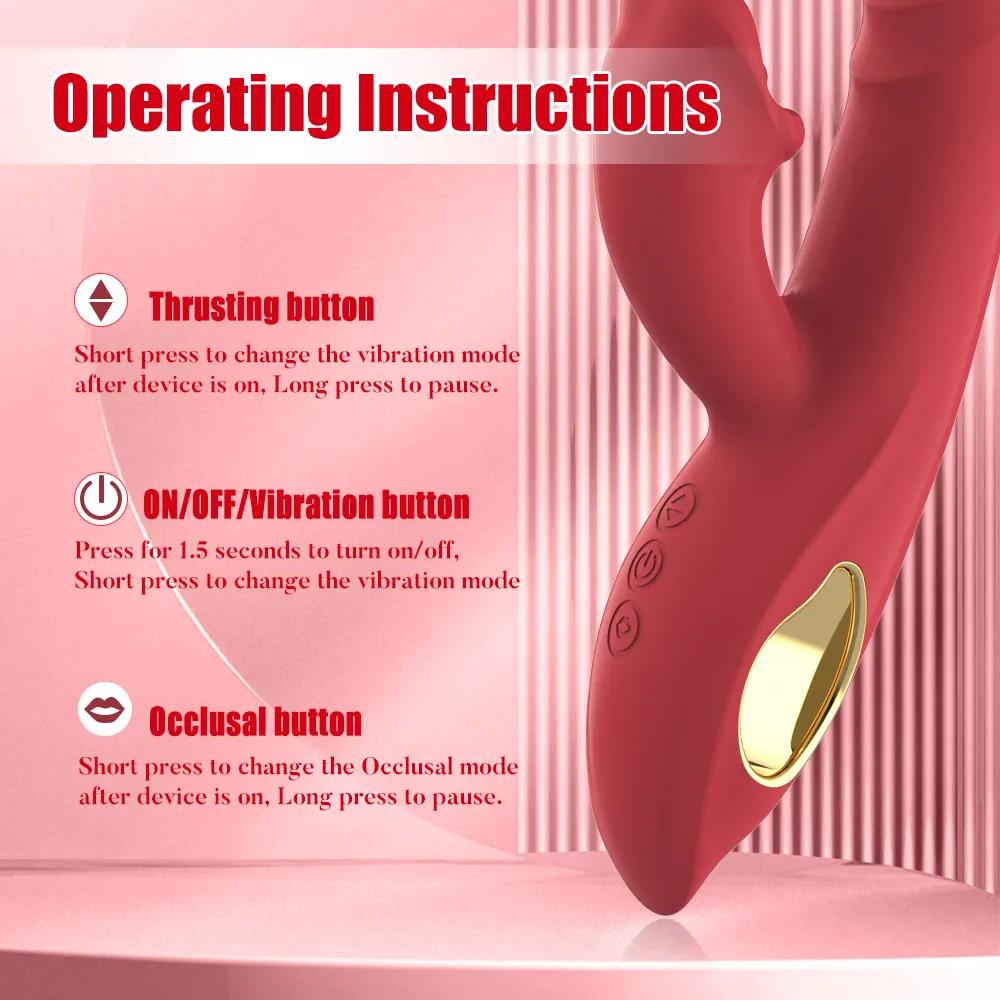 Red Lips Rabbit Vibrator 031 - adult toy for sale in the UAE