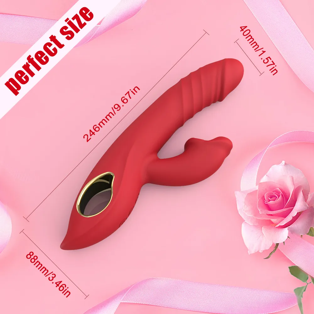 Red Lips Rabbit Vibrator 031 - adult toy for sale in the UAE