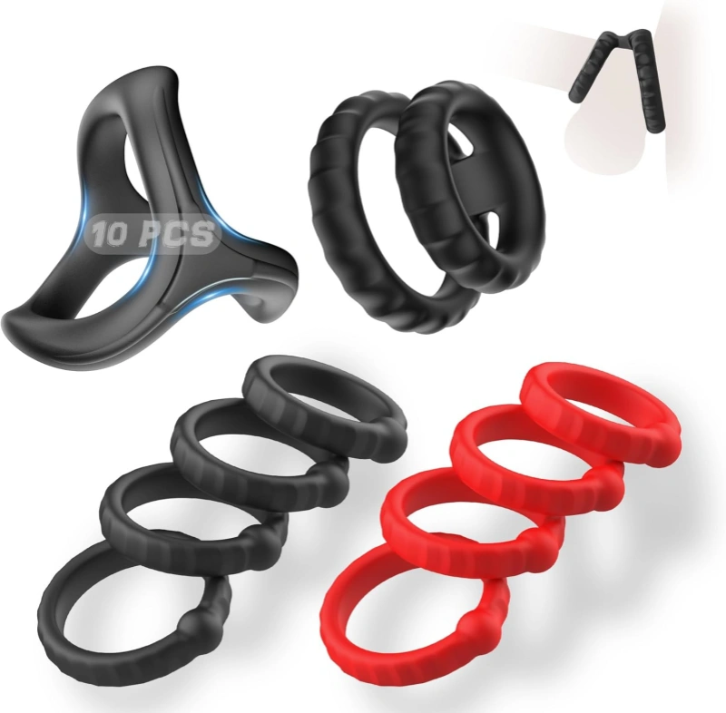 Silicone Cock Ring Set (YB76) - Male Sex Toys available in the UAE