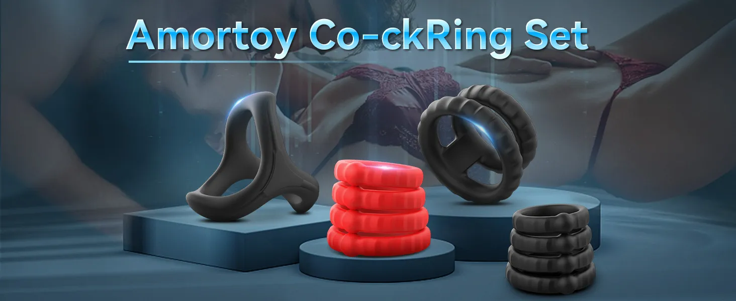 Silicone Cock Ring Set (YB76) - Male Sex Toys available in the UAE view 4