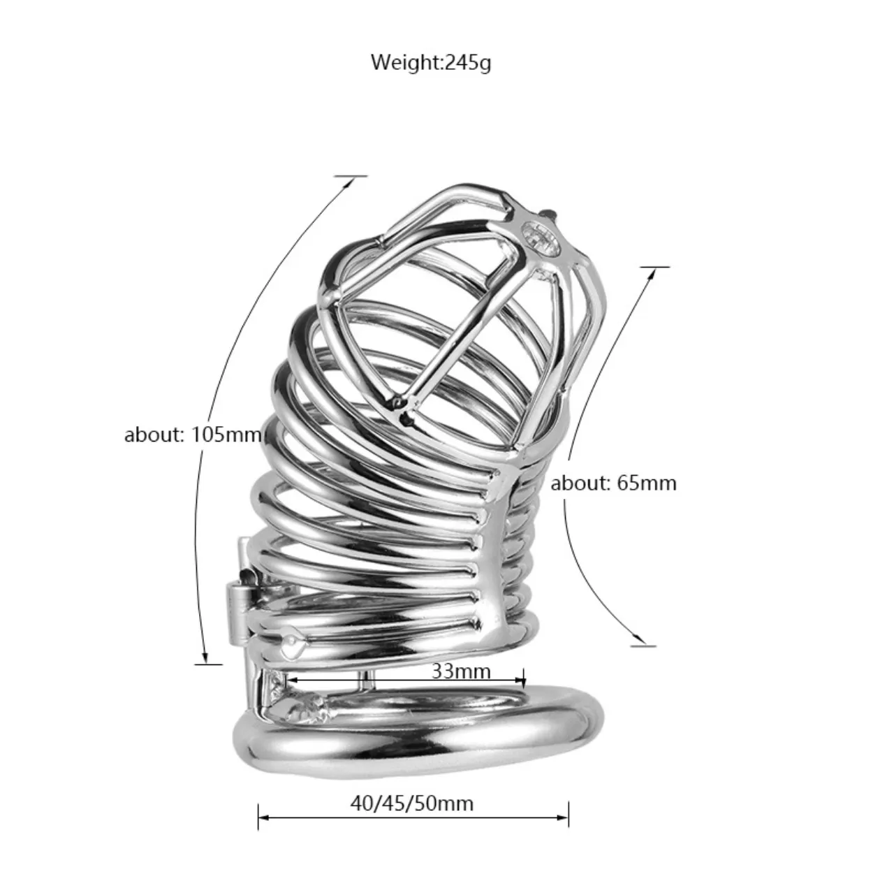Stainless Steel Chastity Cage VIP37 - adult toy for sale in the UAE