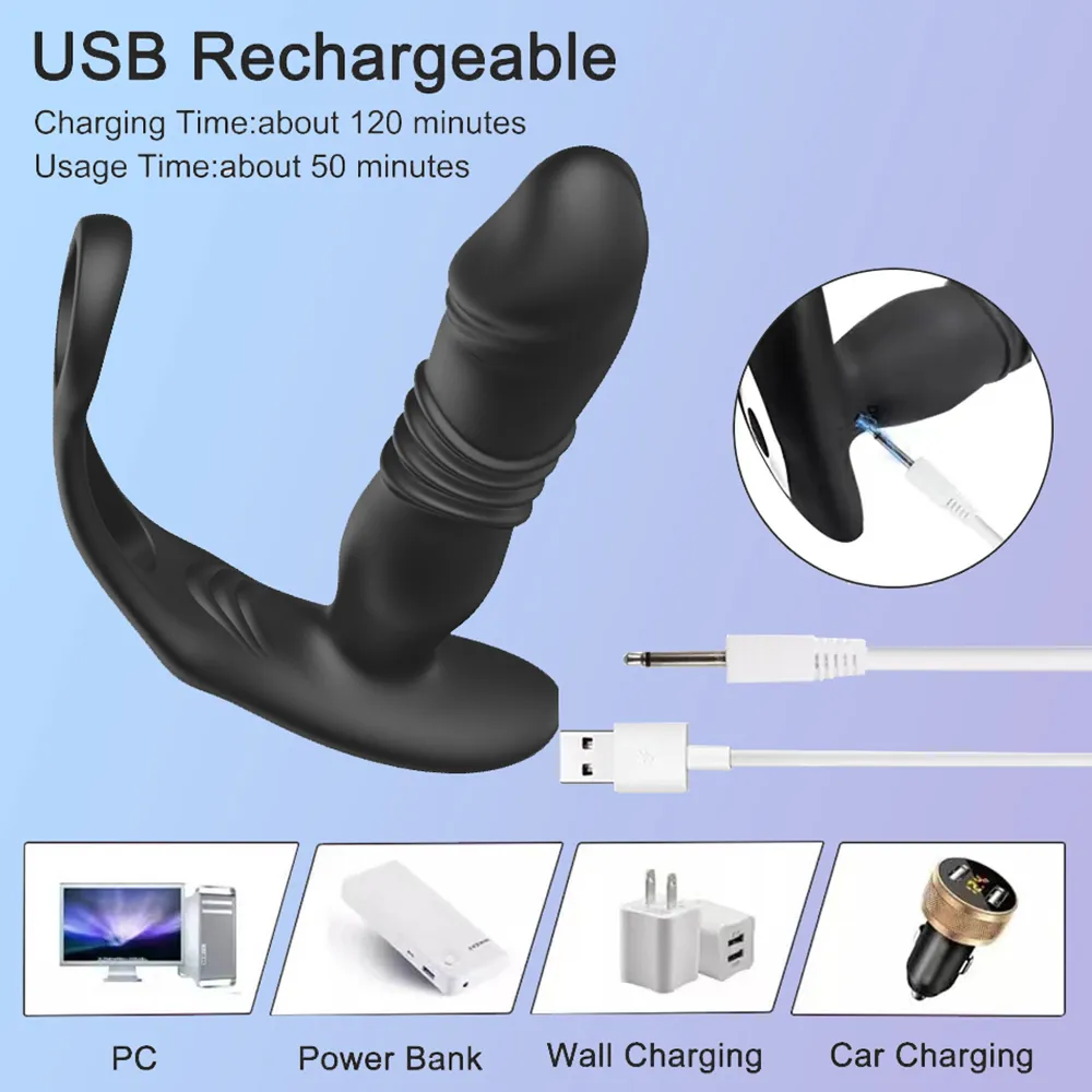 Thrusting Anal Vibrator 46 - adult toy for sale in the UAE