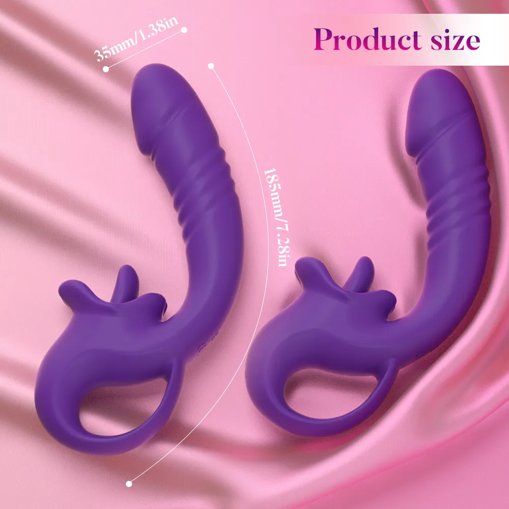 Thrusting Vibrator Main Purple (032) - Female Sex Toys available in the UAE view 9