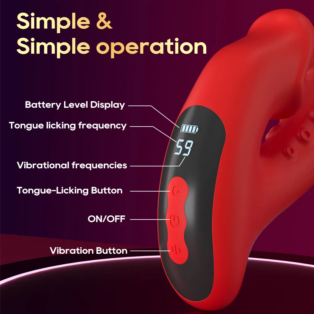 Tongue Licking Vibrator 033 - adult toy for sale in the UAE
