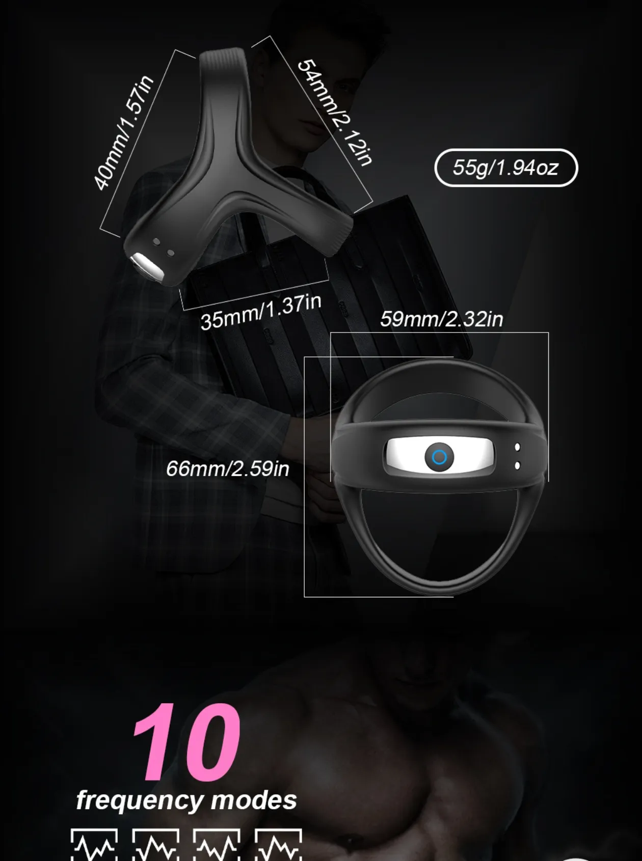 Vibrating Cock Ring VIP17 - adult toy for sale in the UAE
